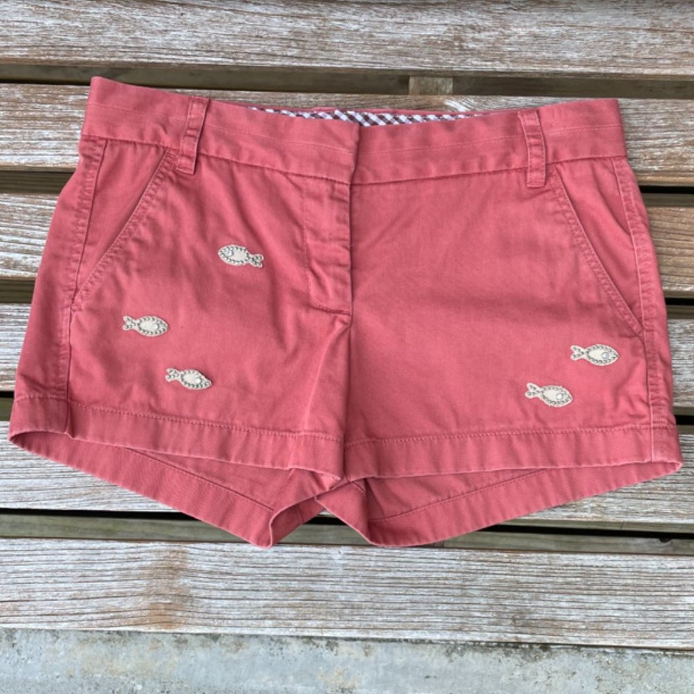 J.Crew Vintage Coral Fish Embellished Shorts Size 4